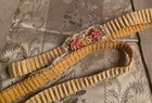 Flapper 1920   s Silk Garter Set W Floral Rosette Centers