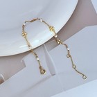 Hot Tory Burch 18k Gold Tb Logo Pearl Chain Bracelet Luxury New     
