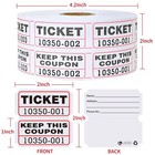 White Double Roll Raffle Tickets Numbered 50 50 Stubs 1000 Tickets Per Roll