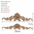 Carving Natural Wood Appliques Furniture Cabinet Unpainted Decal Vintage Decor