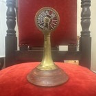 Vintage Brass Nautical Ship Engine Room Telegraph Nautical Wood Base 6    Decor