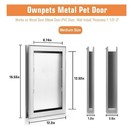 Aluminum Dog Door  Pet Door With Magnetic Flap And Lockable Sliding Panel  He   