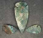 3 Colorful 2  And 1 5  Flint Arrowheads Sharp Spearhead Point Knife Blade  I-344