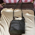 Vintage Antique Leather Canvas Messenger Bag Crossbody Satchel Military Style