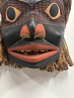 Handcarved Northwest Coast Native Mask Cedar Copper Teeth