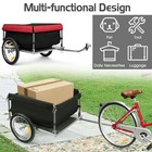 Goplus Bike Cargo Trailer  Foldable Bicycle Trailer With 16    Wheels  Removabl   