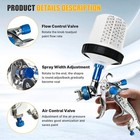 Hvlp Air Spray Gun 1 4 1 7 2mm Nozzles Car Paint Sprayer Gravity Feed Spray Gun