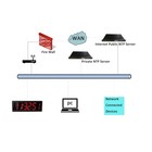4 Inch Ip Poe Clock  Network Synchronized  Black Background  Plastic Case