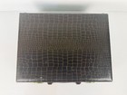 Vintage Luggage Faux Crocodile Pattern Train Case