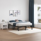 14 Inch Queen Size Metal Bed Frame - Heavy Duty Platform  No Box Spring  Black