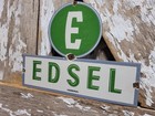 Vintage Edsel Porcelain Sign Old Automobile Dealer Sales Service Car Auto Garage