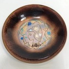 Doris Hall Signed Enamel On Copper 3  Trinket Dish Vintage Mid-century Modern
