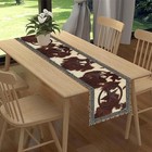 Western Table Runner  Rustic Texas Star Brown 13x36  Table Runner Tr-cowboy02