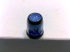 Sterling Silver   Enamel Thimble - Blue Farm Scene Windmill - As Is