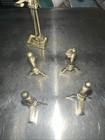 Vintage Miniature Dollhouse Fireplace Tools Brass Set 1 12 Furniture Accessories