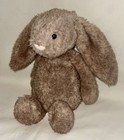 Jellycat Bashful Pecan Bunny Plush Medium 12  Stuffed Animal Retired Rare