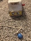 Vintage Fisher Price Little People  safety School Bus  983 1960 Figure Vehicle