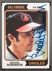1974 Topps Brooks Robinson Signed Baseball Card Psa 4 Dna 8 Certified Auto Hof