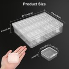 Transparent Jewelry Organizer Box With 30 Mini Clear Containers For Beads  Rings