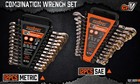 24pc Flex-head Ratcheting Wrench Set Metric   Sae W  Organizer 8-19mm 1 4 -7 8 