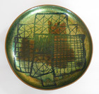 1960s Bjorn Engo Norway Enamel On Copper Shallow Bowl Mcm 7  Wide X 1 25    Dent