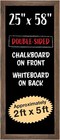 Excello 58 x25  Wood Frame Rustic Reversible Chalkboard dry Erase Board Sign