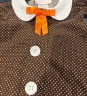 Bonnie Baby Girl s Thanksgiving Turkey Applique Swing Dress Size 12m Brown Nwot