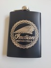 Indian Motorcycle Art  8 Oz  Stainless Steel Hip Flask - Biker Pocket Flask