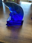 Set Of Three Cobalt Blue Glass Votive Holders  Mcm Vintage