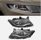 For 2016 2018 Lincoln Mkx Hid Headlight Assembly Led Drl Black Housing Left