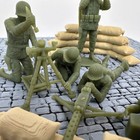 World War 2 American Machine Gun   Mortar Set Toy Soldier 3d 1 32 Scale Figures
