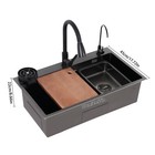 Sink Kitchen Sink Stainless Steel Sink With Faucet Multifunction Sink Set Black