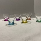 Joyjolt Martini Glasses Stemless Cocktail Glass Glassware 6 Piece Colored Set
