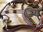 Rare Antique Handmade Working Horse Bit Silver Inlays silver Coins