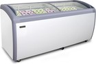 Commercial Ice Cream Freezer Display Case  Glass Top Chest Freezer -19 Cu  Ft 