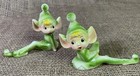 Matching Set Of Bradley Ceramic    pixie Elf Figurines    Mcm - Rare   Excellent 