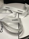 10 Yards Of Chanel Classic White Gift Wrap Ribbon 100  Authentic  uncut 