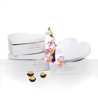 Set Of 3  Heart Shaped Flower gift Boxes With Plastic Liner   W964