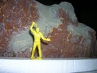 Marx 1953 Skinny Indian Running Tomahawk 60mm  Playset Fort Apache Figure Yel