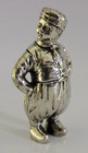 Large 63g 800 Solid Silver Boy Pepper Pot C1900 Antique Novelty Cruet