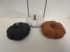 2 5  X 4  Handmade Primitive Fall Halloween Flat Pumpkins   3 Piece Set
