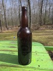 Antique 1902 Leinenkugel s Beer Pre Pro I Qt  Slug Plate Beer Bottle  This   