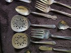 Lot Of Assorted Mixed Silverplate   Stainless Flatware - 21 Pieces - Vintage