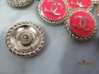 Chanel  Vintage 10 Gold Tone Cc Logo  Pink  20mm  3 4   Button This Is For 10