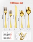 Vevor 60-piece Silverware Set Stainless Steel Cutlery Flatware Utensil For 12