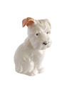 Beswick Terrier Dog  White With Brown Ears Money Bank C 1946-1973 Vintage