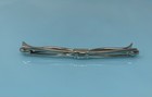 Bow Tie Collar Holder Bar Clip Sterling Silver Simple 2 Inch Vintage 2 7g