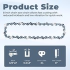 8in Pole Saw Chain 3-pack Rc800 34dl  043 Gauge 3 8 Lp Replacement