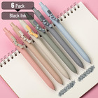 - Retractable Gel Pens  6 Pack  Black Ink  Fine Point 0 5mm  Cat Tail Clip  Fast
