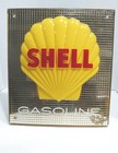 Vintage Shell Oil Embossed 12  X 11  Hard Plastic Gasoline Pump Sign  Rare